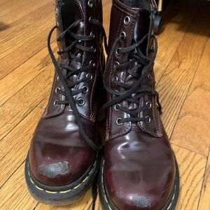 Burgundy Doc Marten Boots Pre-owned